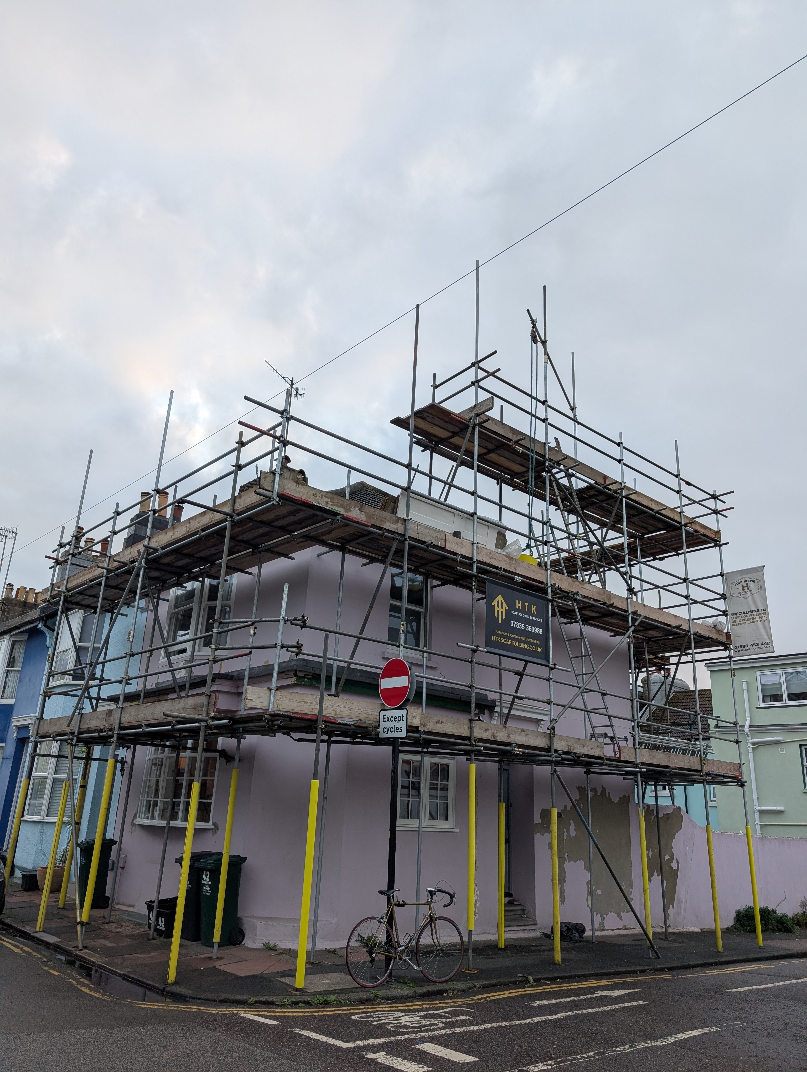 Scaffolding for a loft conversion