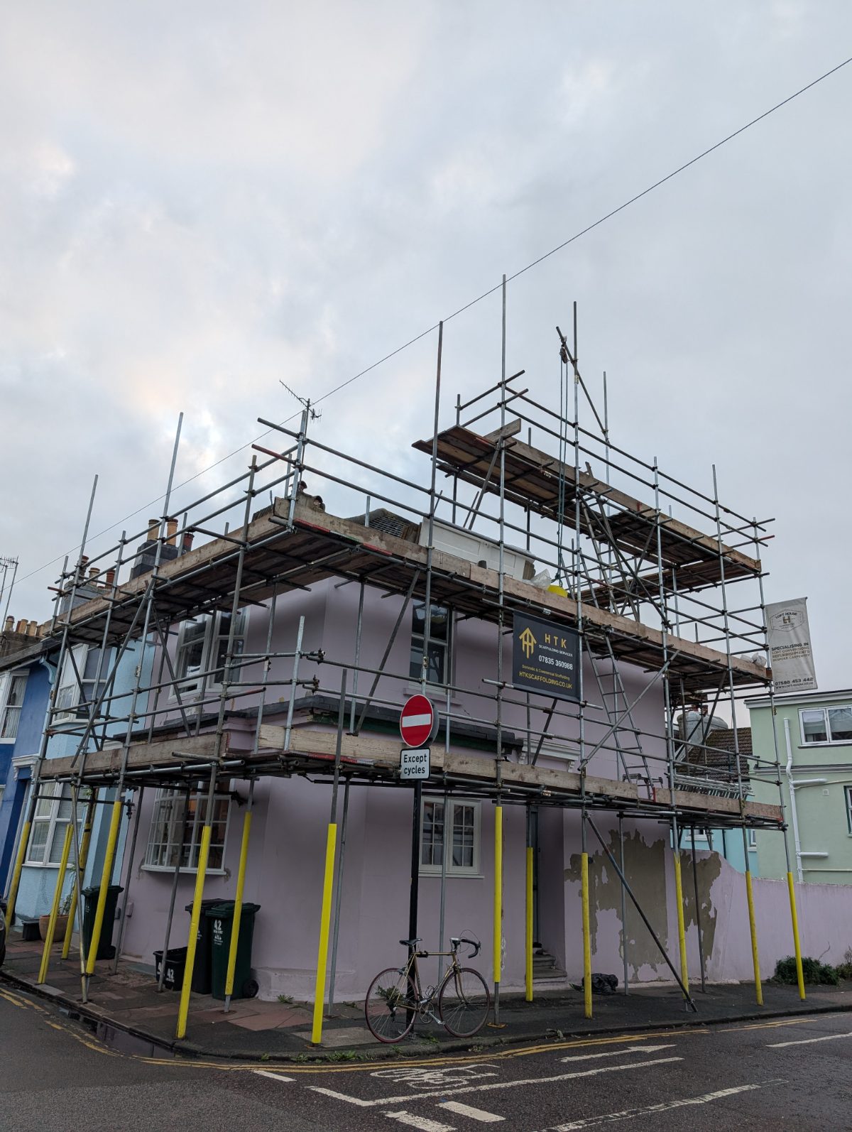 Loft conversion access scaffold in Brighton